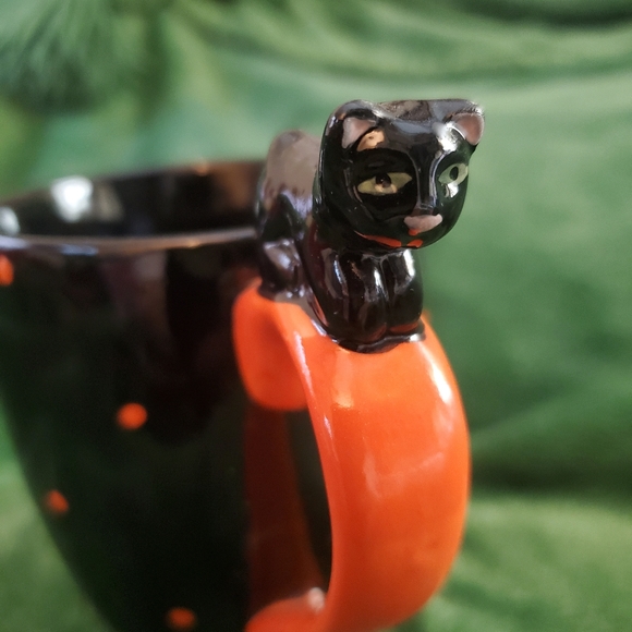 Global Design connections mug Halloween  cat pumpkin 14 OZ - Picture 3 of 6